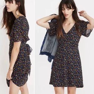 Madewell Cross Front Mini Dress Garden Party, Sz 10